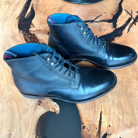 Ted Baker Dhavin Leather Ankle Boot Black, Size 11 - Picture 7 of 9